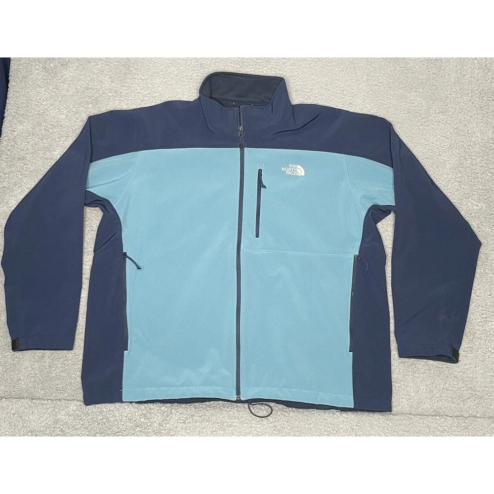 The‎ North Face Apex Bionic Jacket Soft Shell Long Sleeve Storm Blue Mens 2XL